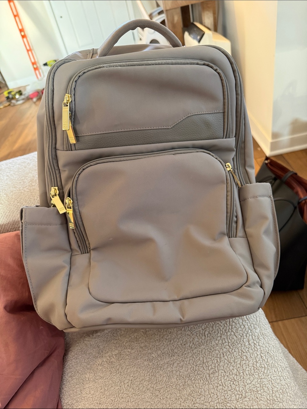 Open story Backpack with Gold Hardware